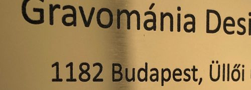 Gravírozott műanyag postaláda tábla - réz színű